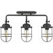 Seaport 3 Light 21.13 inch Matte Black Semi-Flush Mount Ceiling Light, Linear Track