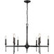 Landon 34 inch 60.00 watt Matte Black Chandelier Ceiling Light
