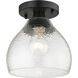 Ariella 1 Light 7.38 inch Matte Black Semi-Flush Mount Ceiling Light