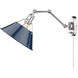 Orwell 1 Light 10 inch Chrome Articulating Wall Sconce Wall Light in Navy, Adjustable