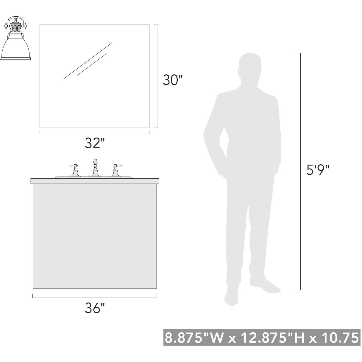 Yep Duncan 1 Light 8.88 inch Chrome Wall Sconce Wall Light in Black, Damp