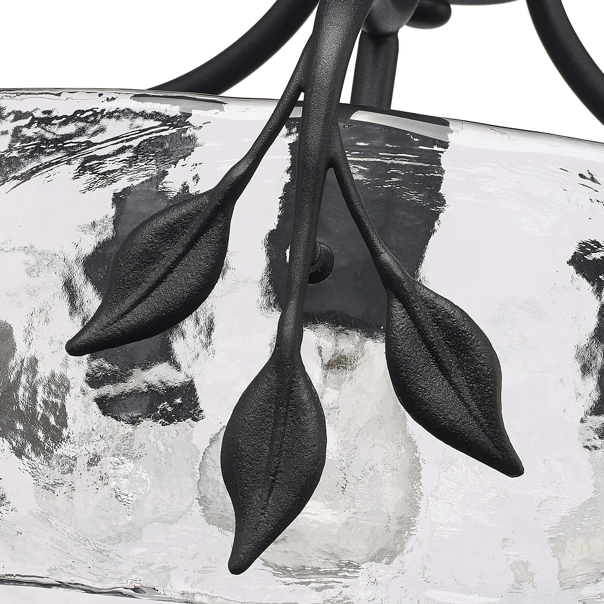 Calla 3 Light 15.13 inch Natural Black Semi-Flush Mount Ceiling Light