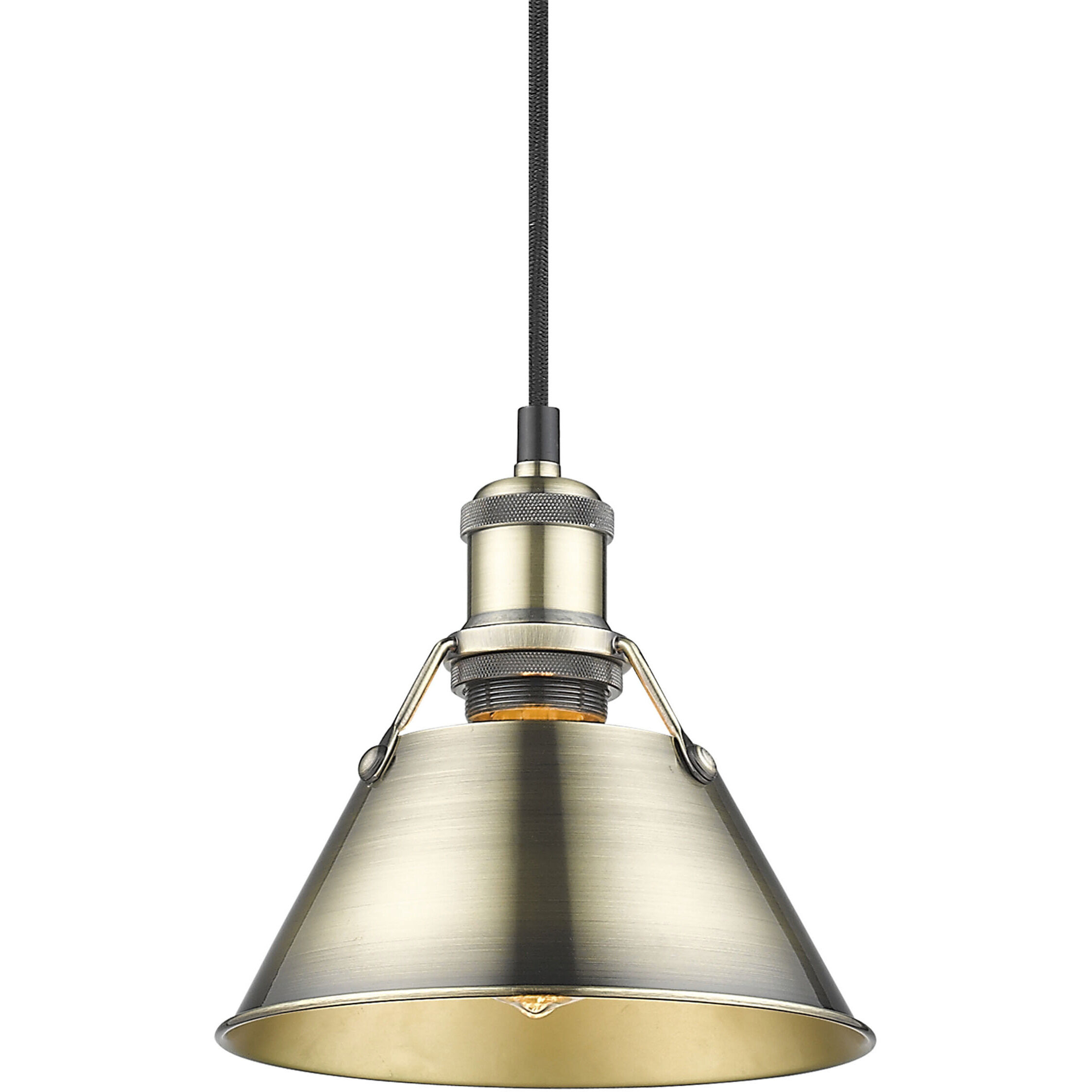 Yep Orwell Pendant Ceiling Light in Chrome, Matte Black, Damp
