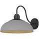 Yep Levitt 1 Light 17.88 inch Natural Black Outdoor Wall in Natural Gray