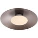 Luma LED 11.75 inch Coffee Silver Flush Mount Ceiling Light in French Gold