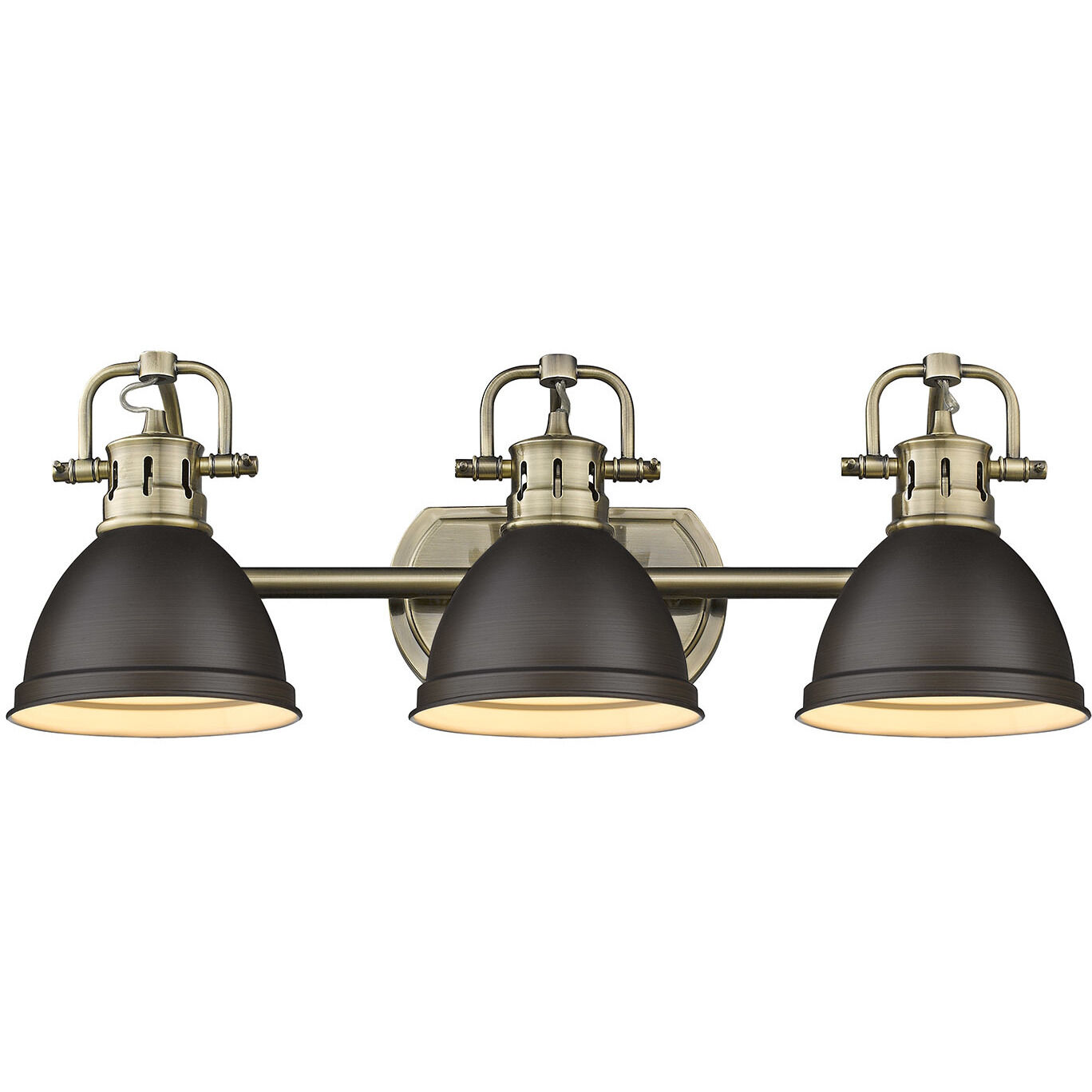 Yep Duncan Vanity Wall Light in Aged Brass, Rubbed Bronze