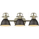 Yep Duncan Vanity Wall Light in Aged Brass, Rubbed Bronze