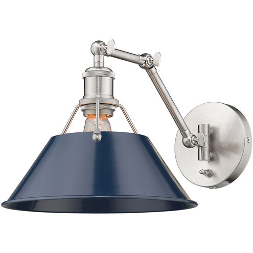 Orwell 1 Light 10 inch Pewter Articulating Wall Sconce Wall Light in Navy, Adjustable