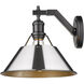 Orwell 1 Light 10 inch Matte Black Wall Sconce Wall Light in Chrome, Damp