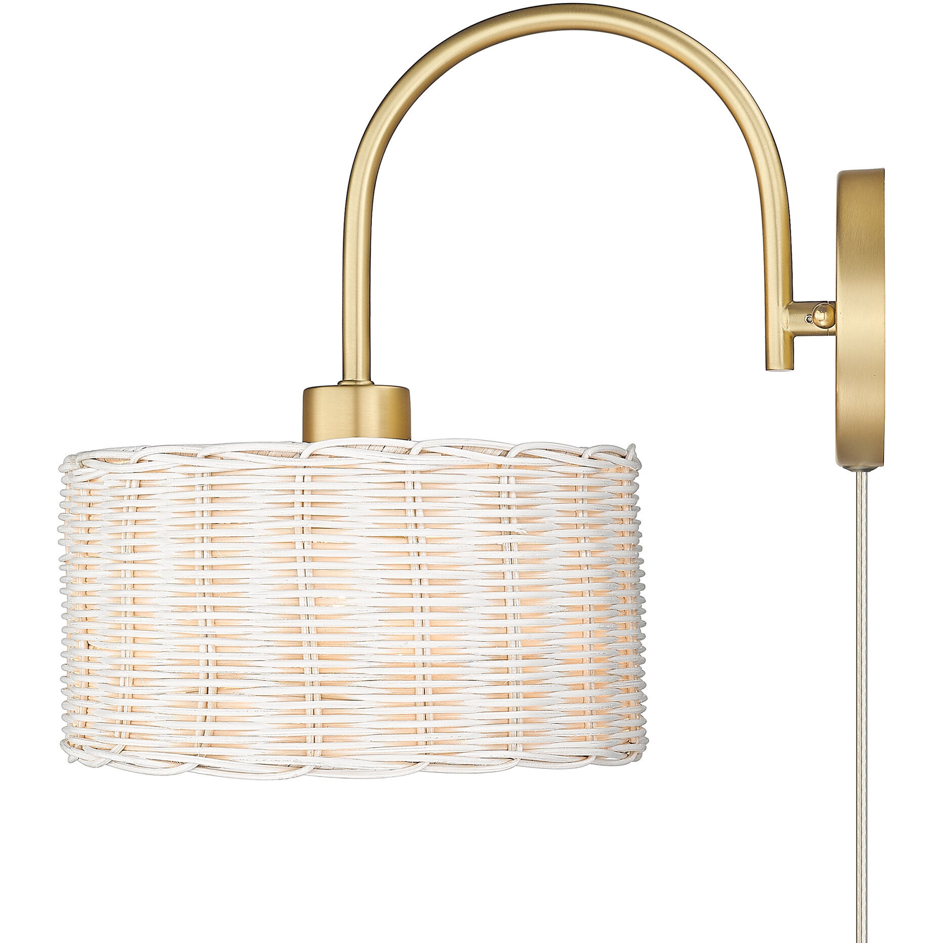 Erma 1 Light 9 inch Brushed Champagne Brass Wall Sconce Wall Light