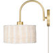 Erma 1 Light 9 inch Brushed Champagne Brass Wall Sconce Wall Light