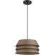 Yep Aalto 1 Light 13.25 inch Dark Walnut Pendant Ceiling Light