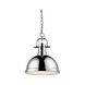 Duncan 1 Light 14 inch Chrome Pendant Ceiling Light, Large