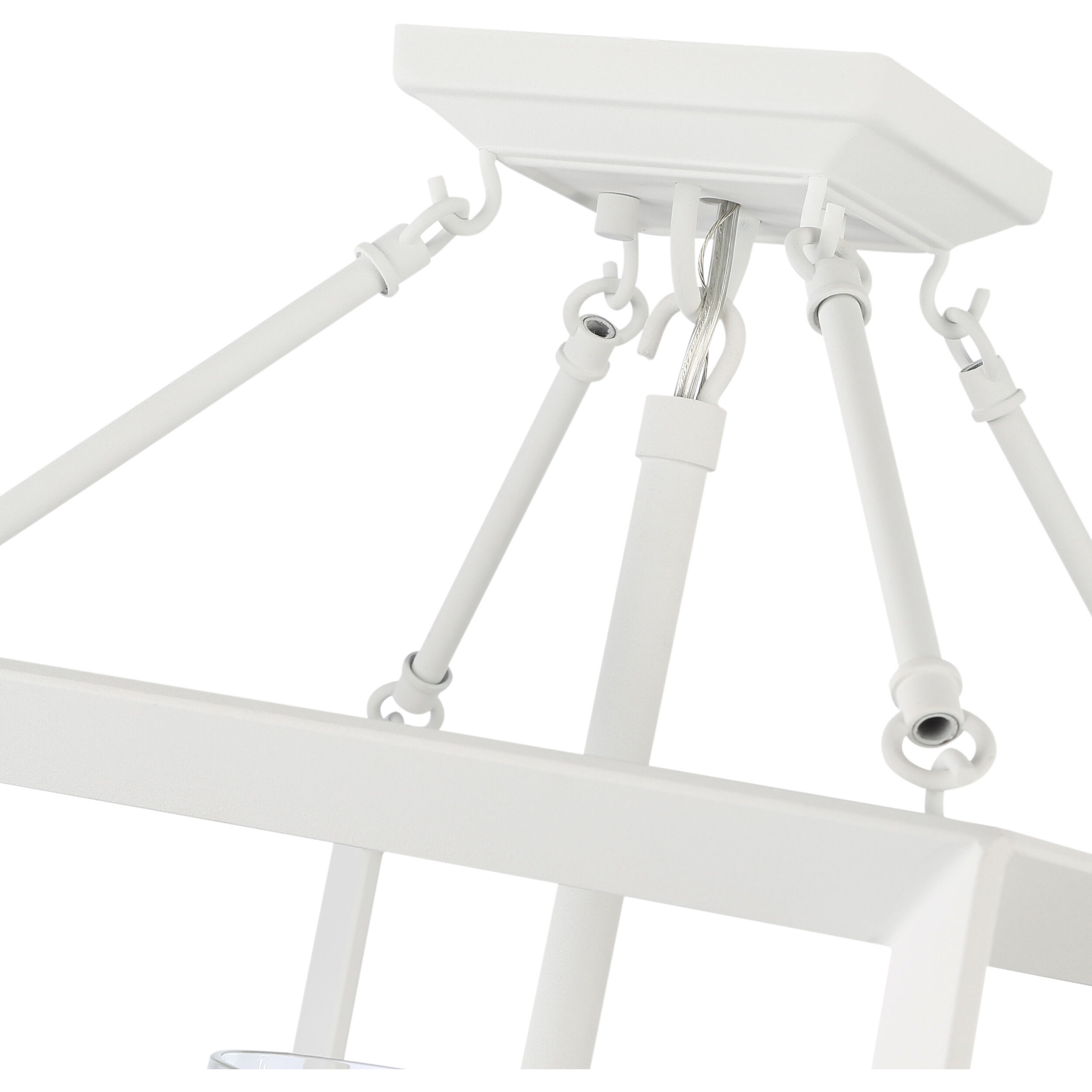 Smyth 3 Light 11.75 inch Natural White Semi-Flush Mount Ceiling Light in Clear Glass