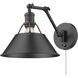 Yep Orwell 1 Light 10 inch Matte Black Swing Arm Wall Lamp Wall Light, Adjustable