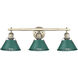 Orwell 3 Light 27.25 inch Aged Brass Bath Vanity Light Wall Light in Pine Green