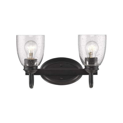Parrish 2 Light 14 inch Matte Black Bath Vanity Wall Light