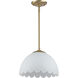 Dorinda Pendant Ceiling Light in Brushed Champagne Brass