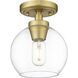 Galveston 1 Light 7.25 inch Brushed Champagne Bronze Flush Mount Ceiling Light