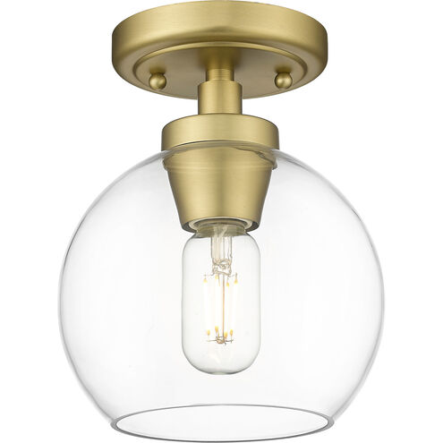 Galveston 1 Light 7.25 inch Brushed Champagne Bronze Flush Mount Ceiling Light