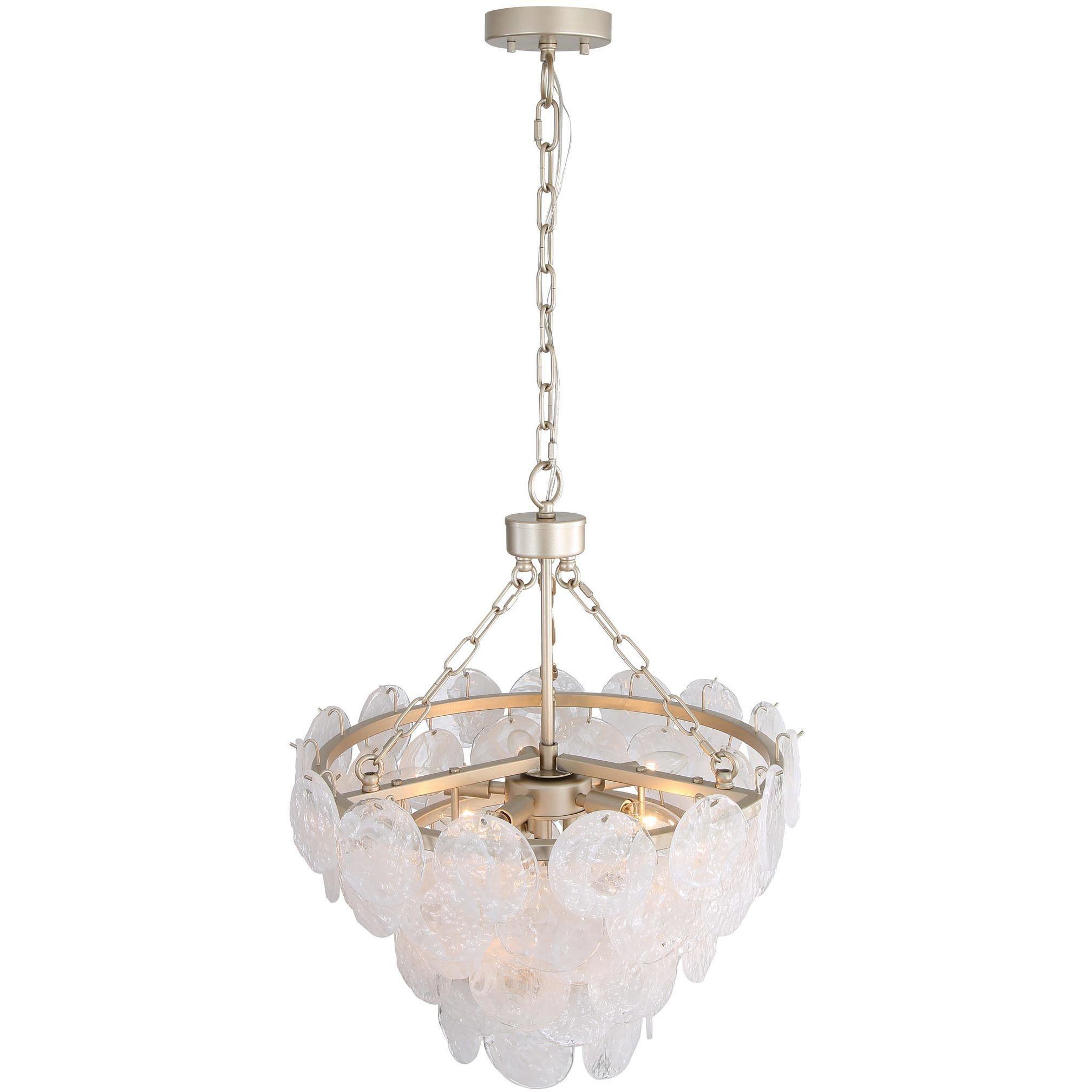Yep Cascada Pendant Ceiling Light in Cirrus Cloud Glass, 3 Tier