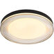 Ondulada LED 19.75 inch Sand Black Flush Mount Ceiling Light in Smoky Acrylic