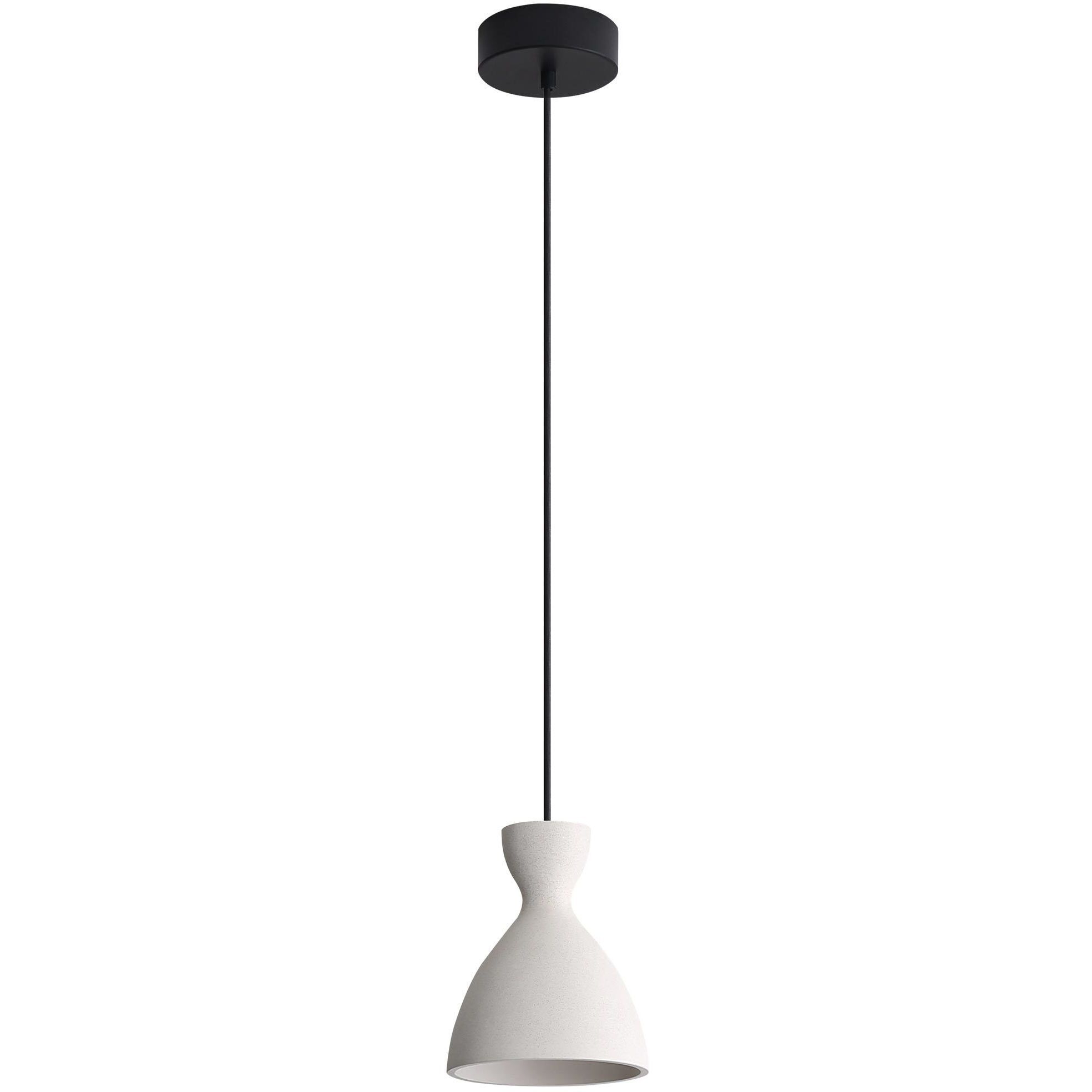 Aethera Pendant Ceiling Light in White Sandstone Cement