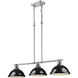 Yep Duncan Island Light Ceiling Light in Chrome, Black