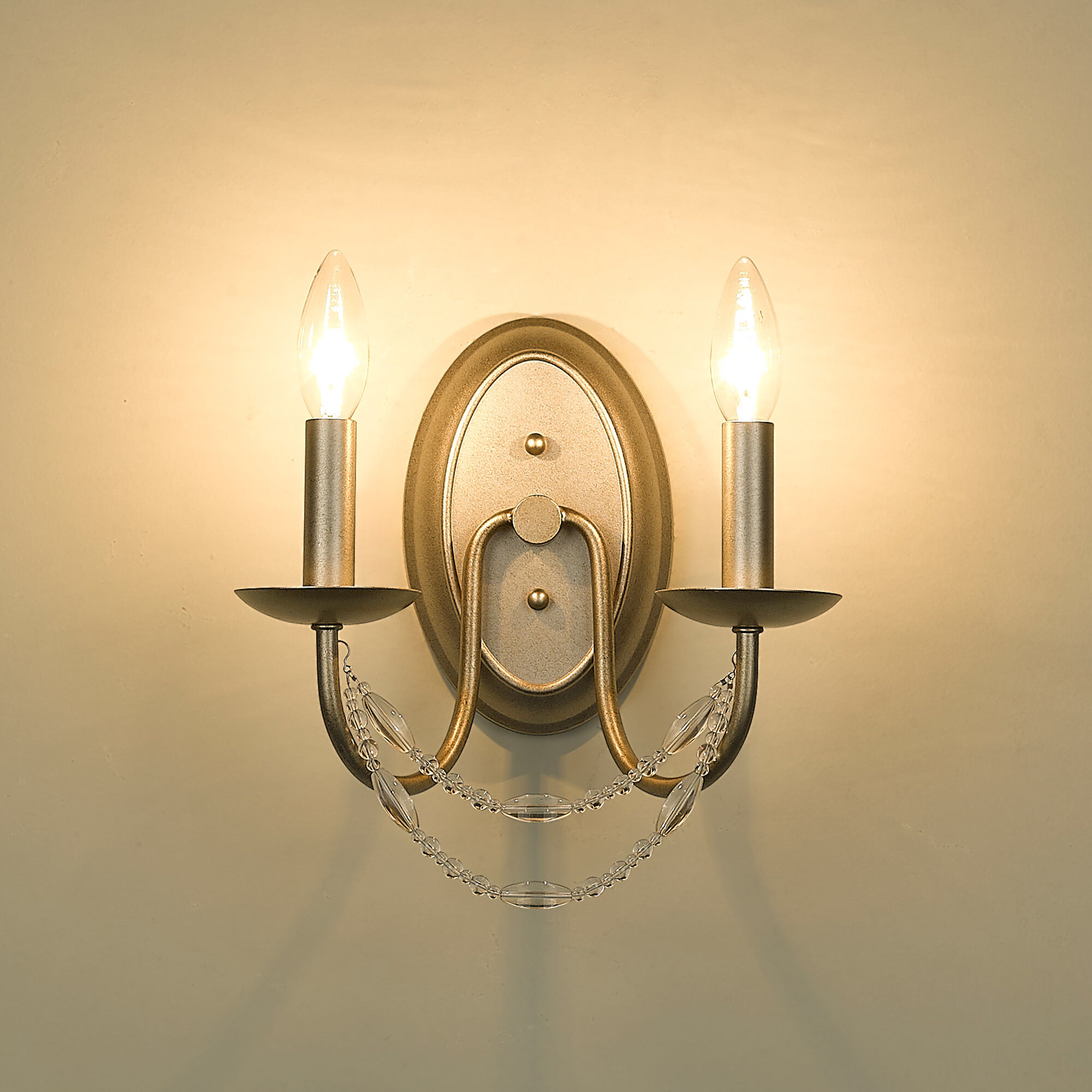 Mirabella 2 Light 10.25 inch Golden Aura Wall Sconce Wall Light