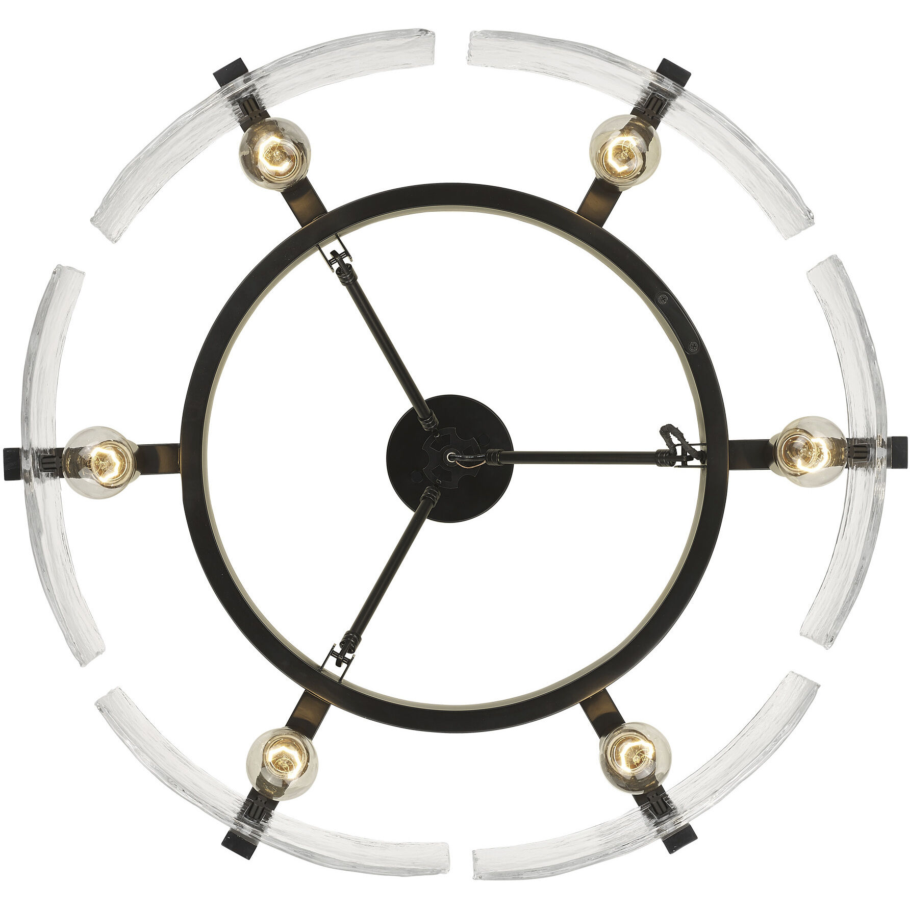 Aenon 6 Light 27.75 inch Matte Black Semi-Flush Mount Ceiling Light