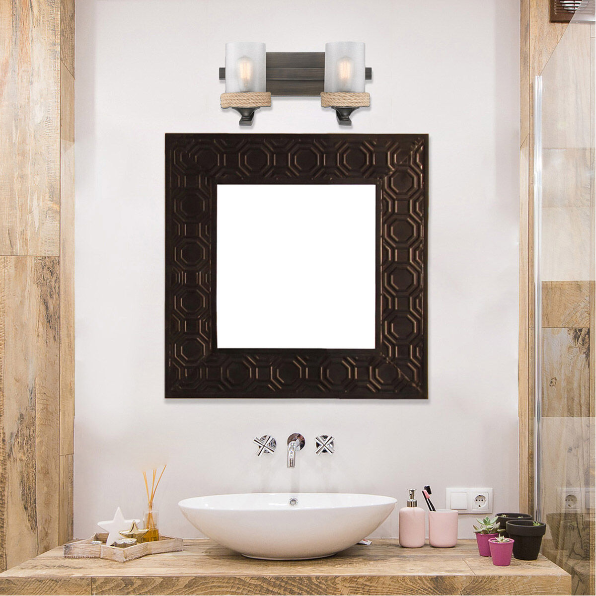 Gunmetal vanity light outlet
