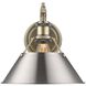 Yep Orwell 1 Light 10 inch Aged Brass Wall Sconce Wall Light in Pewter, Damp
