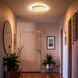 Ondulada LED 15.75 inch Sand White Flush Mount Ceiling Light in Clear Glass