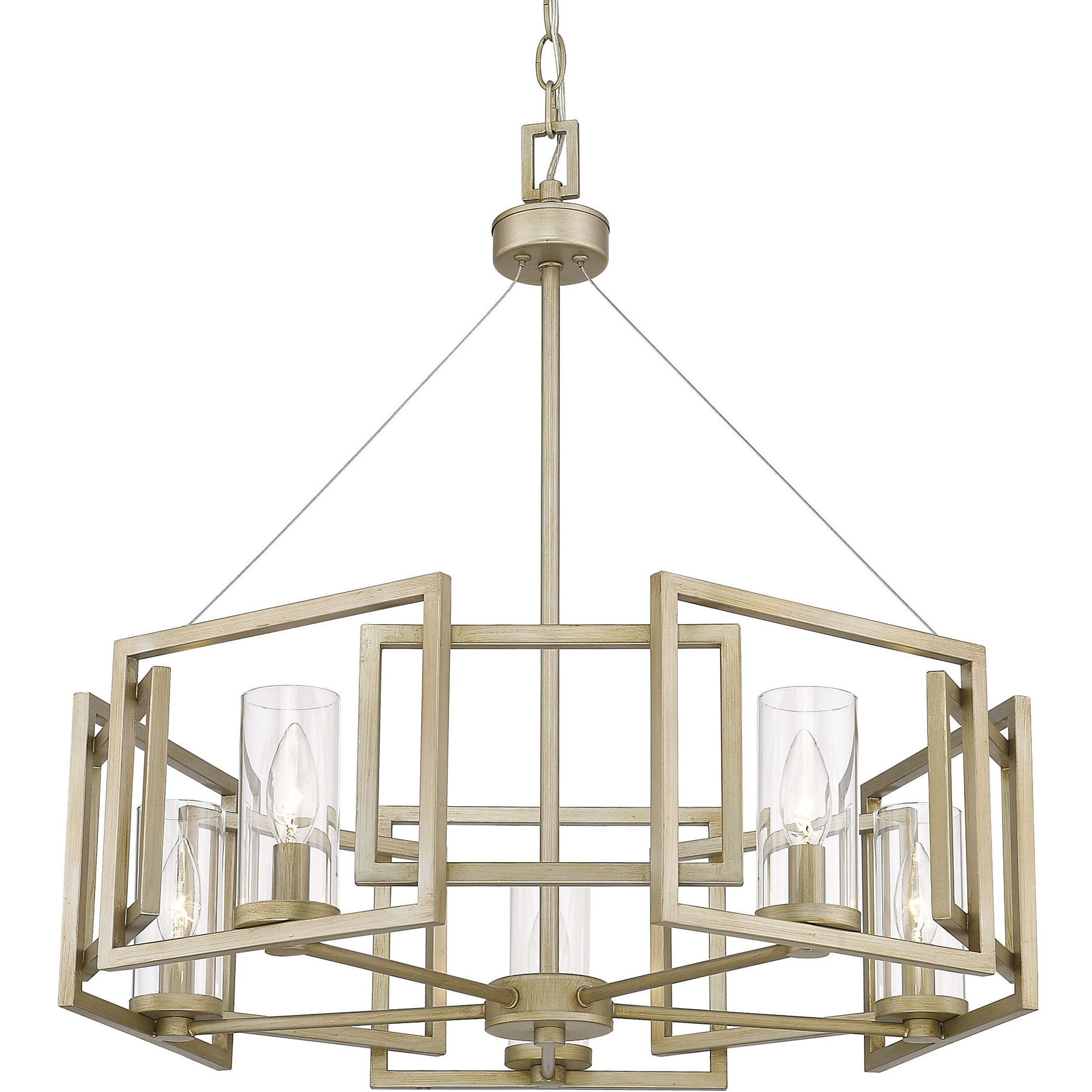 Marco 24.5 inch 60.00 watt White Gold Chandelier Ceiling Light