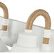 Journey 3 Light 26 inch Natural White Bath Vanity Light Wall Light