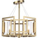 Marco 4 Light 16 inch Brushed Champagne Brass Semi-Flush Mount Ceiling Light