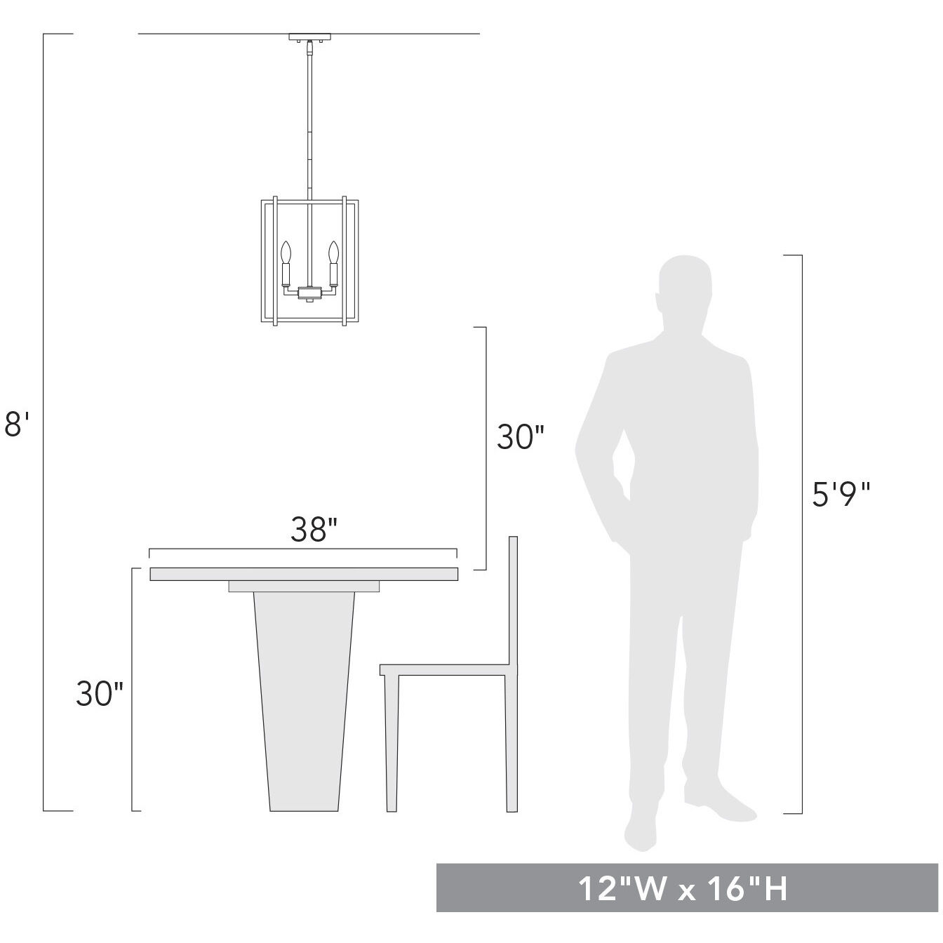 Tribeca Pendant Ceiling Light in Matte Black, Mini