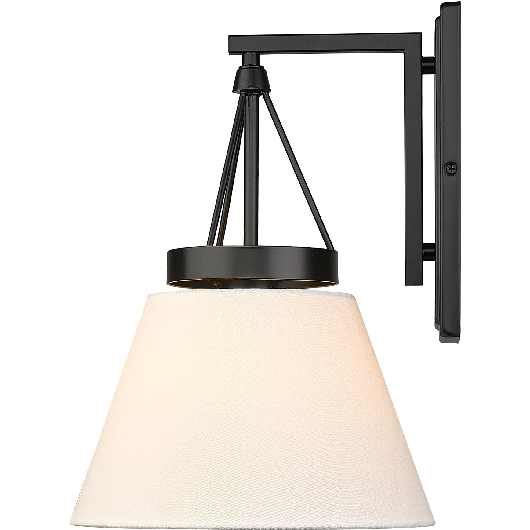 Penn 1 Light 11 inch Matte Black Wall Sconce Wall Light in Modern White