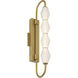 Geode 4 Light 27 inch Satin Brushed Gold Outdoor Wall Light