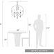 Ella 6 Light 26 inch Matte Black Chandelier Ceiling Light