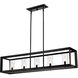 Smyth 5 Light 41 inch Matte Black Linear Pendant Ceiling Light in Clear Glass 