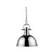 Duncan 1 Light 14 inch Chrome Pendant Ceiling Light, Large