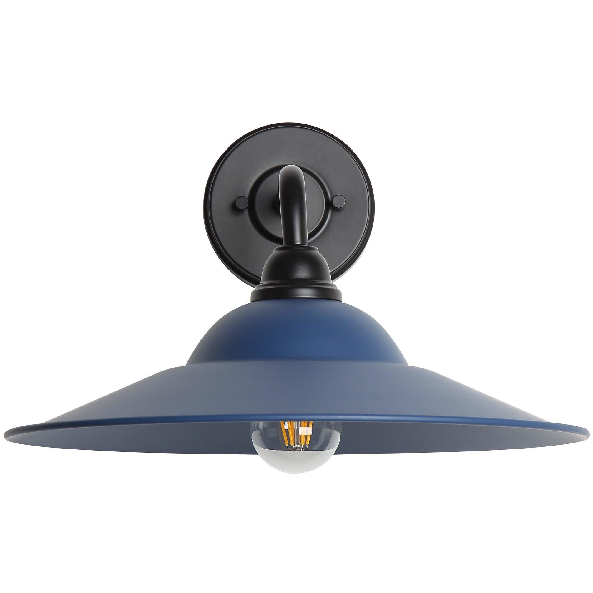 Yep Croma 1 Light 15.5 inch Matte Black Outdoor Wall in No Glass, Matte Blue