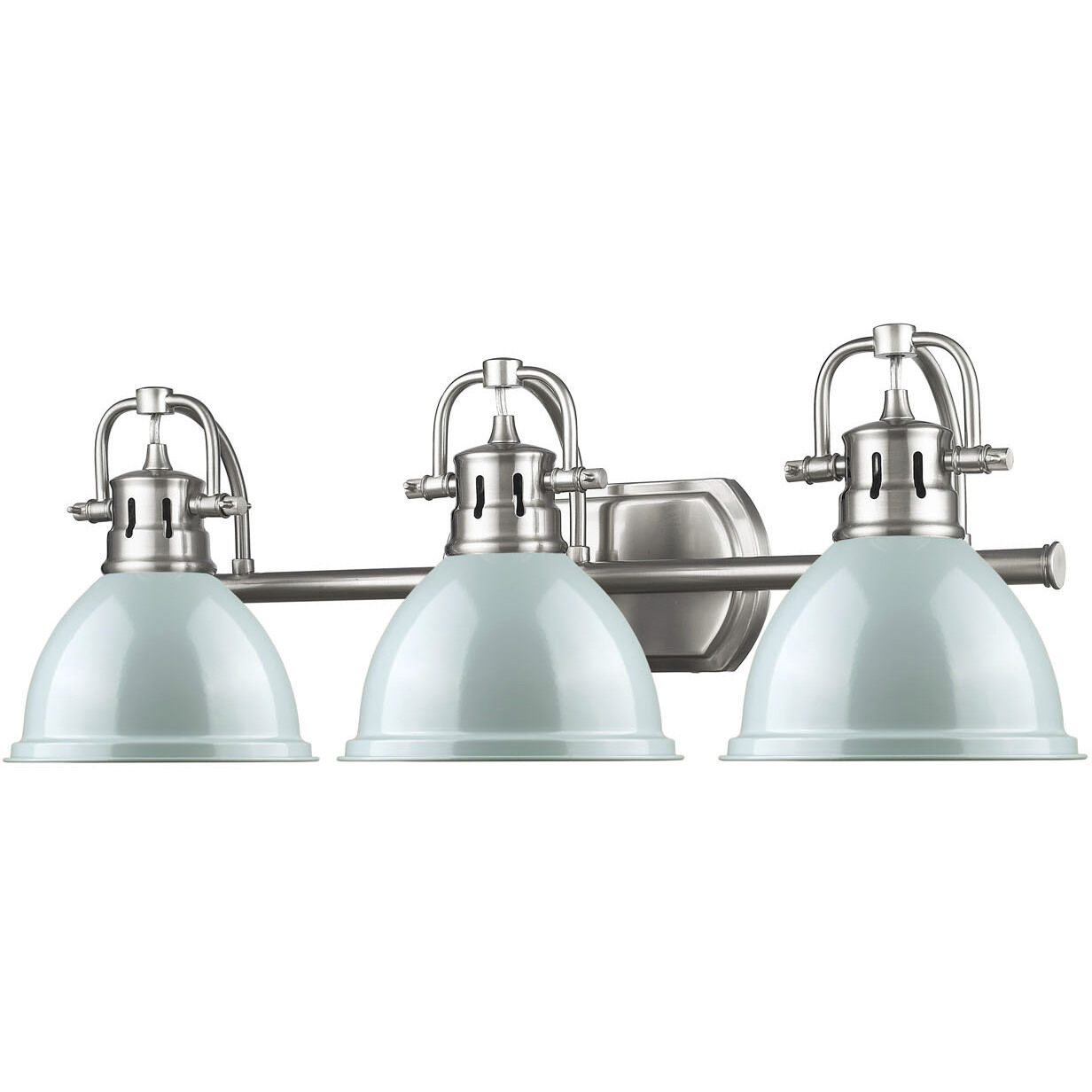 Yep Duncan Vanity Wall Light in Pewter, Seafoam
