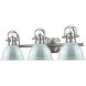 Yep Duncan Vanity Wall Light in Pewter, Seafoam