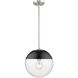 Dixon Pendant Ceiling Light in Pewter, Matte Black, Large