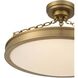 Cameron 1 Light 24 inch Brushed Champagne Brass Semi-Flush Mount Ceiling Light