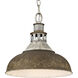 Kinsley 1 Light 14 inch Aged Galvanized Steel Pendant Ceiling Light in Antique Rust, Large