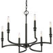 Ellyn 25 inch 60.00 watt Matte Black Chandelier Ceiling Light