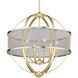 Colson 6 Light 27 inch Olympic Gold Chandelier Ceiling Light in Pewter